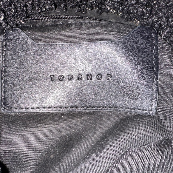 Topshop Women’s Florence Black Teddy Shoulder Bag with Silver Hardware - Picture 4 of 8